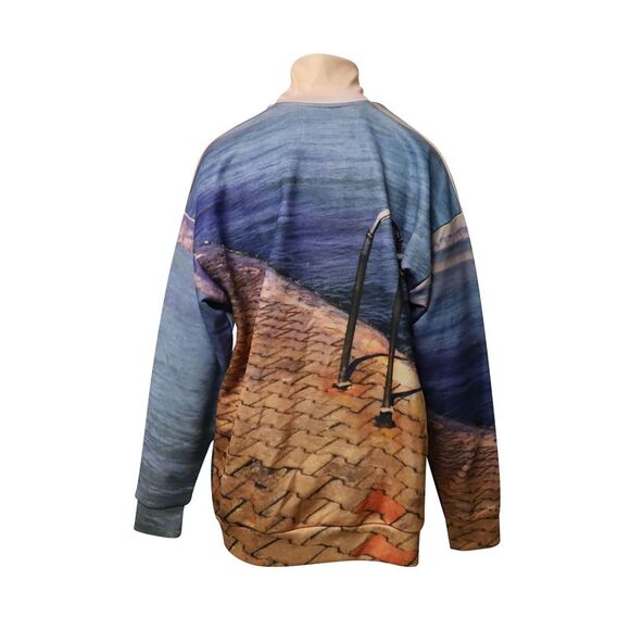 Marques Almeida Graphic Print Turtleneck Sweater in Multicolor Polyester - Picture 2 of 6